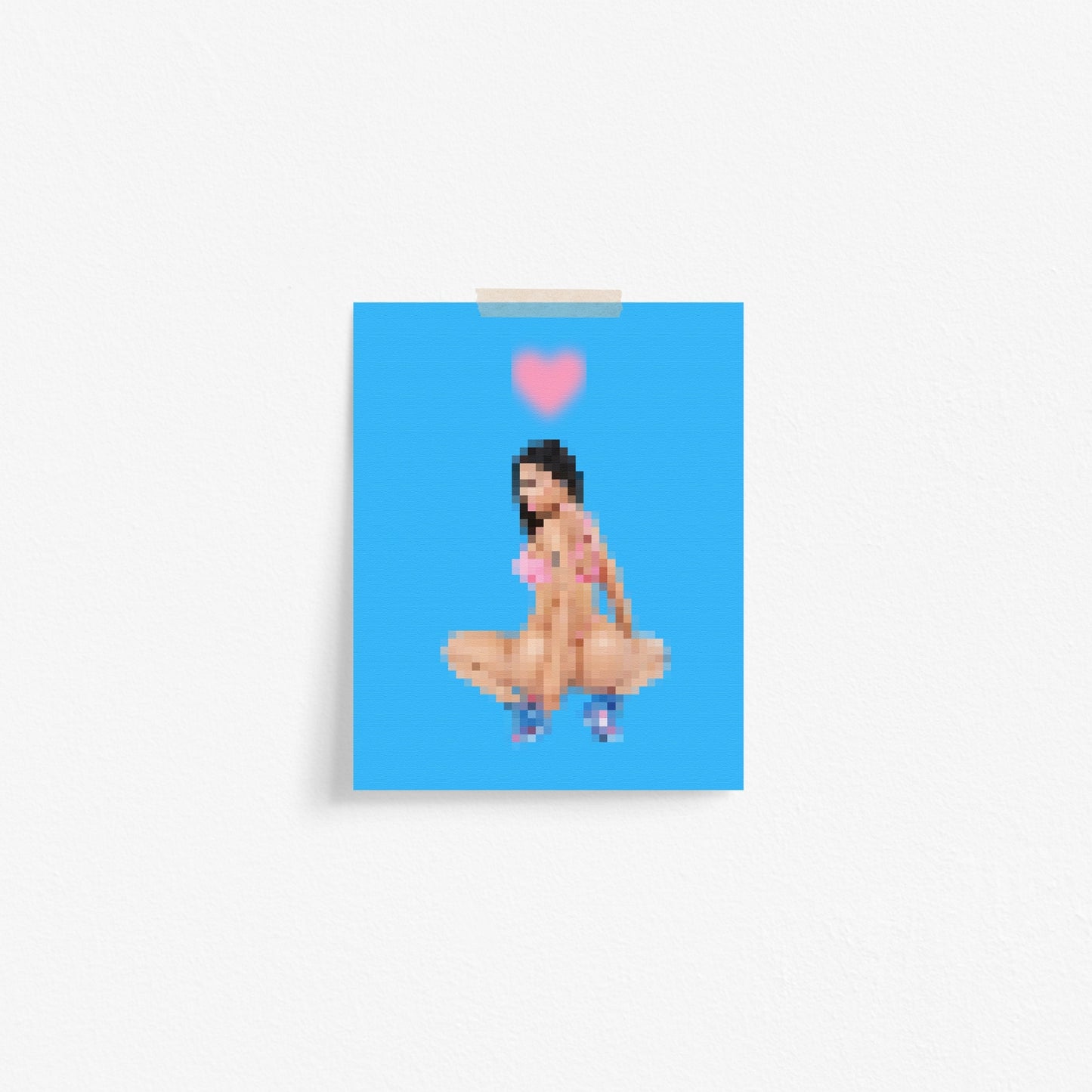 Pixelated Nicki Art Print
