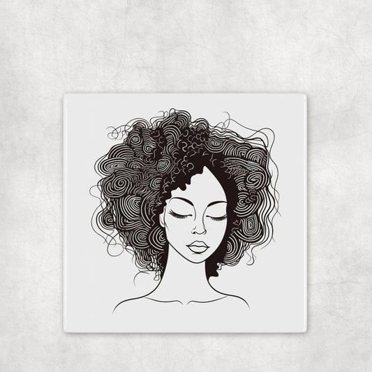 Curly Confidence Afro Beauty Coasters