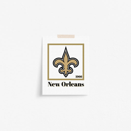 New Orleans Saints Minimalist Art Print