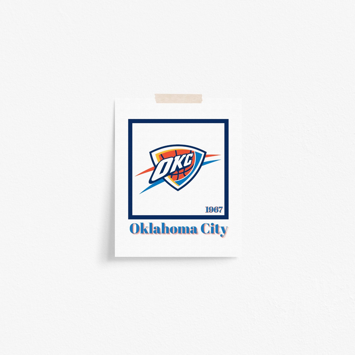 Oklahoma City Thunder Minimalist Art Print