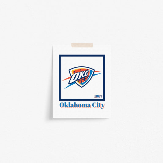 Oklahoma City Thunder Minimalist Art Print