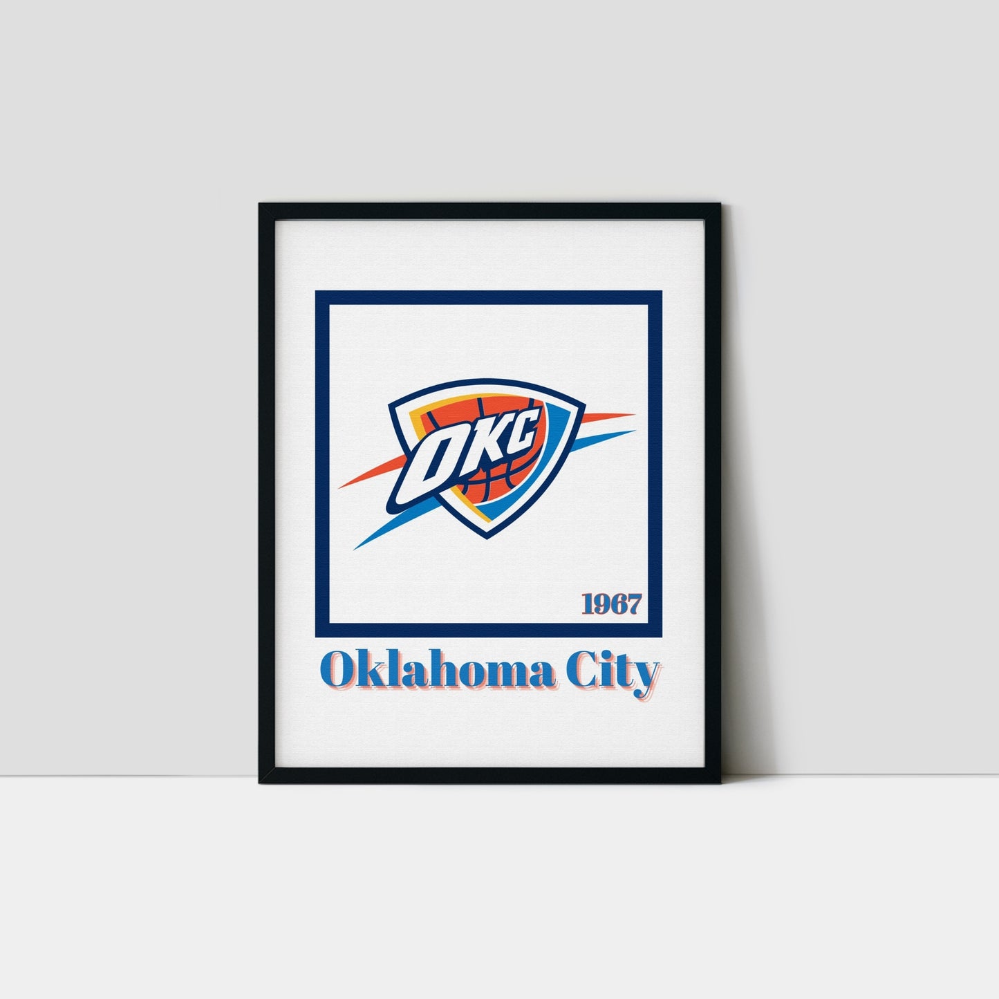 Oklahoma City Thunder Minimalist Art Print
