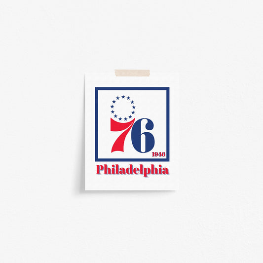 Philadelphia 76ers Minimalist Art Print