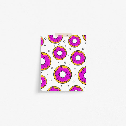 Pink Frosted Donut Pattern Art Print