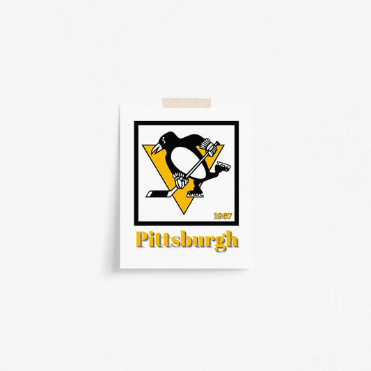 Pittsburgh Penguins Minimalist Art Print