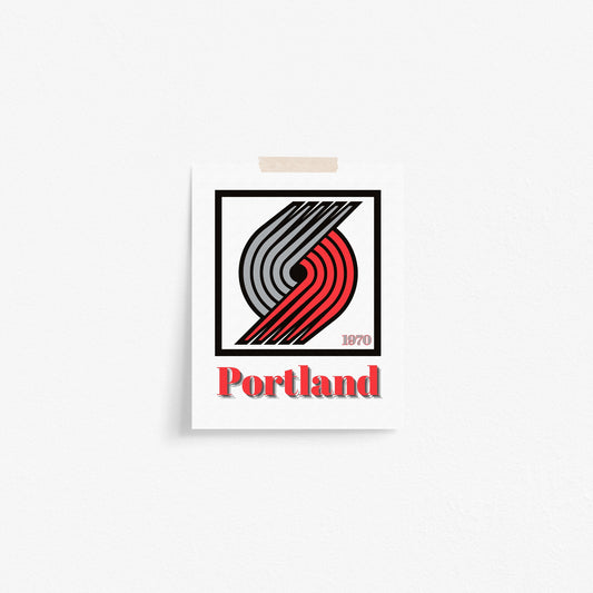 Portland Trail Blazers Minimalist Art Print