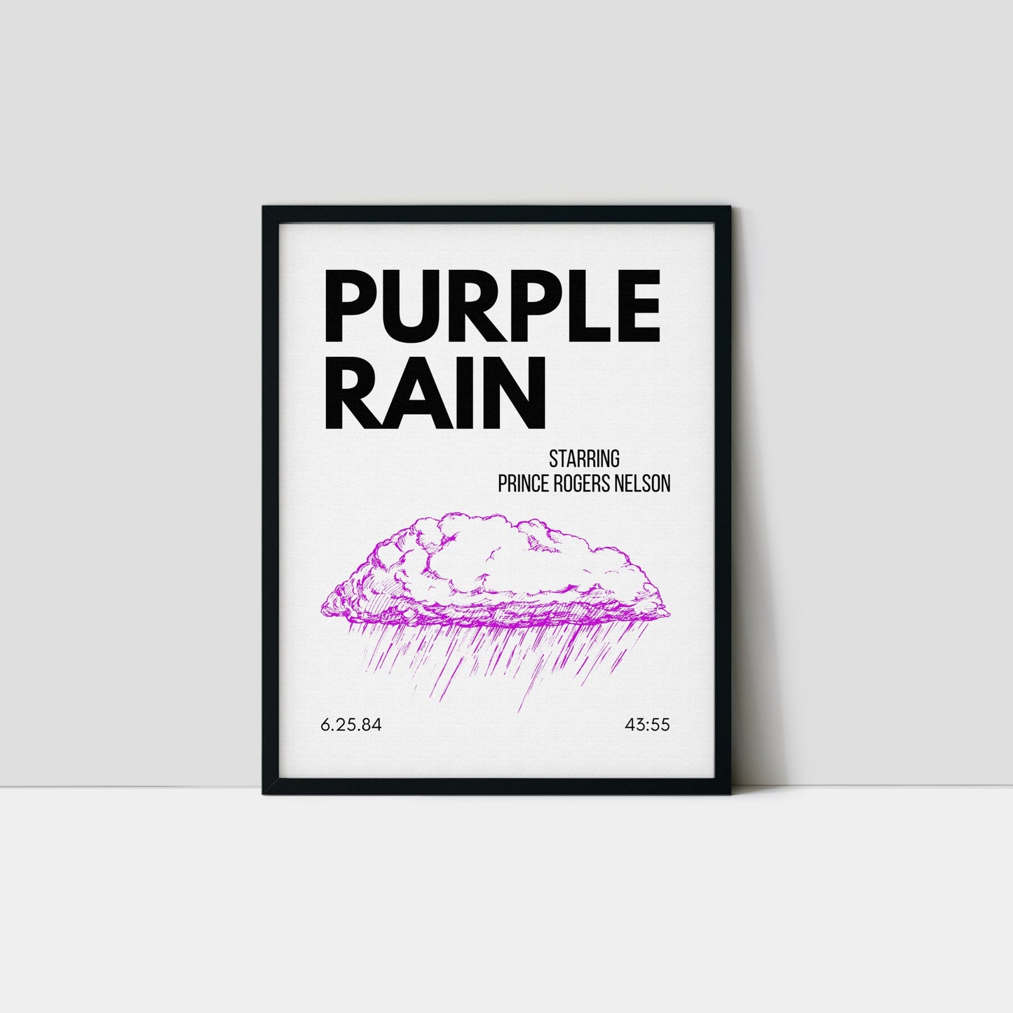 Purple Rain Inspired Art Print