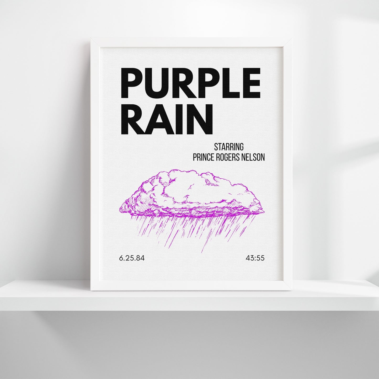 Purple Rain Inspired Art Print