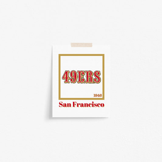 San Francisco 49ers Minimalist Art Print