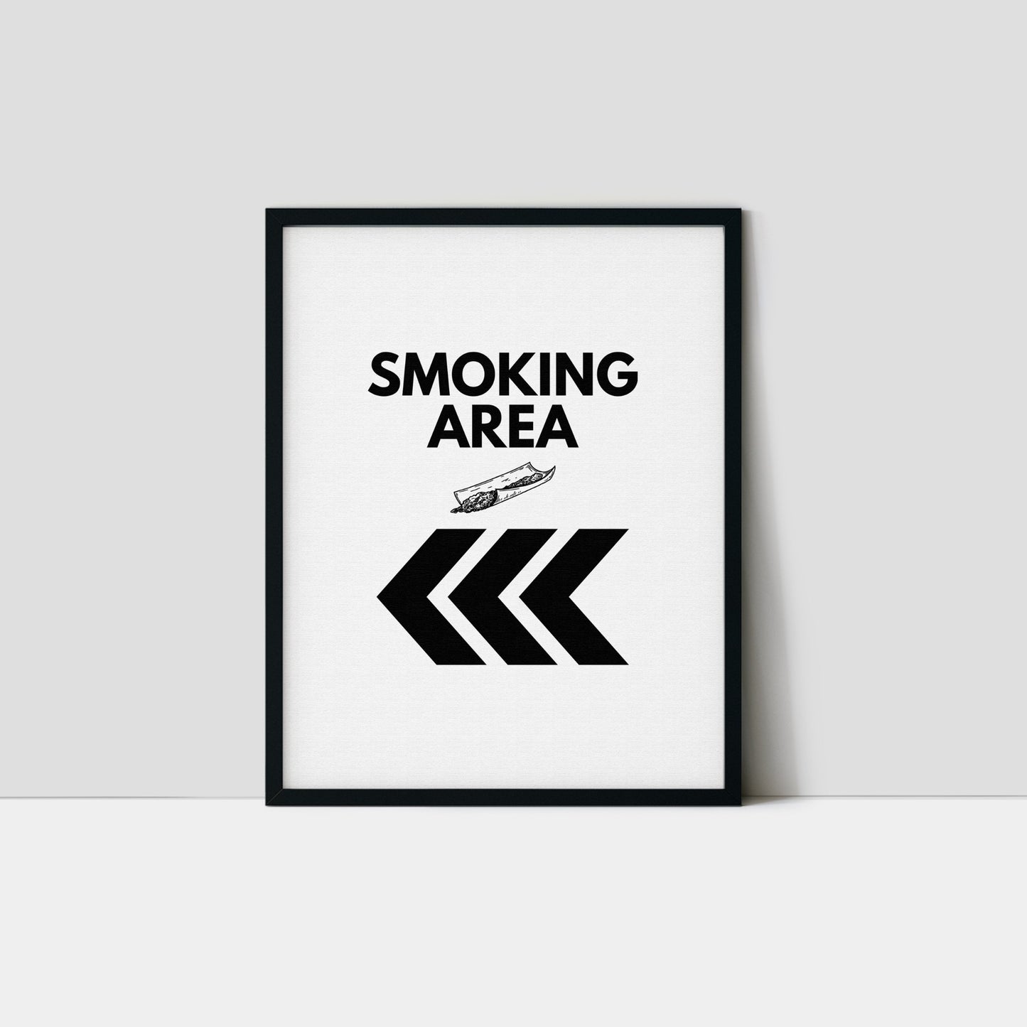 Smoking Area "that way" Art Print