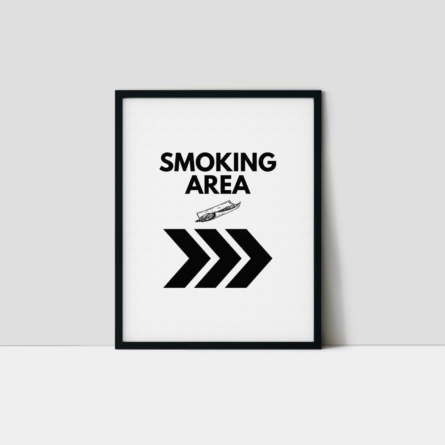 Smoking Area "that way" Art Print