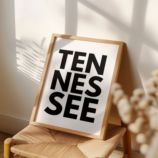 Tennessee Bold Typography Print