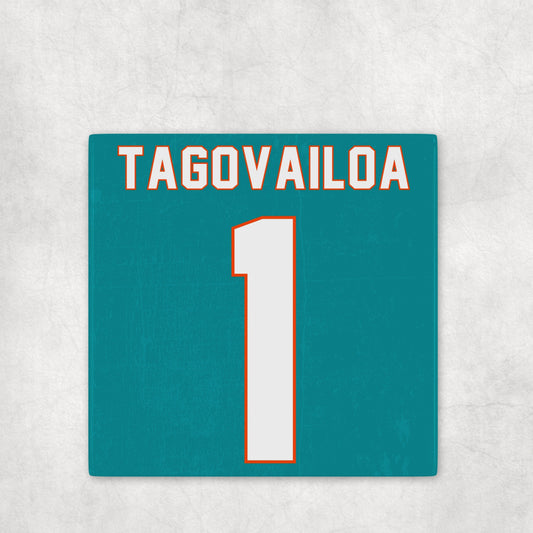 Miami Dolphins Jersey Inspired Coasters