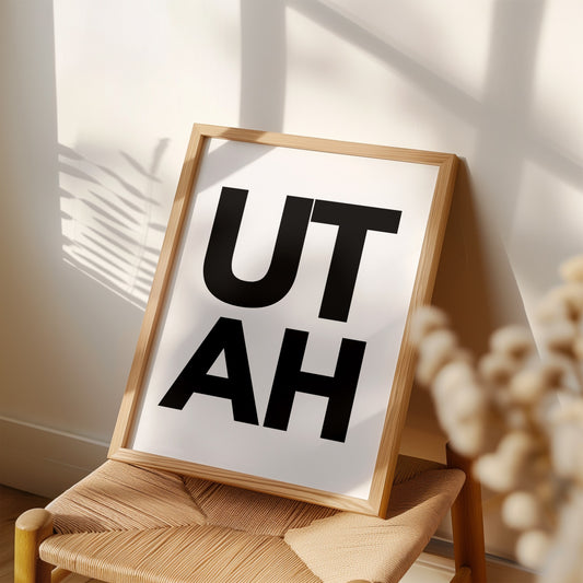 Utah Bold Typography Print