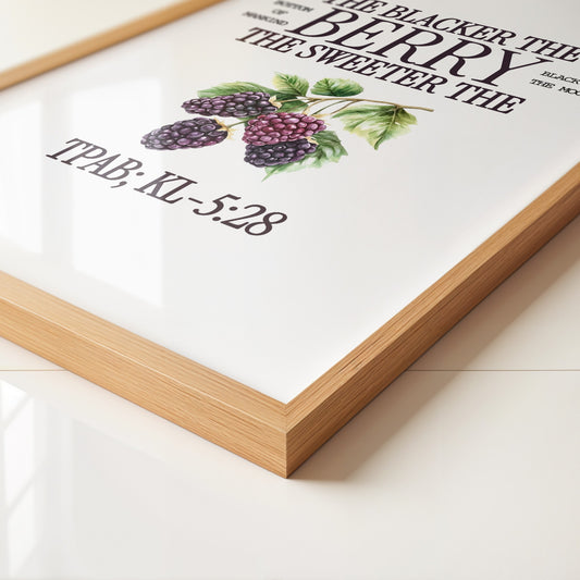 The Blacker The Berry Art Print