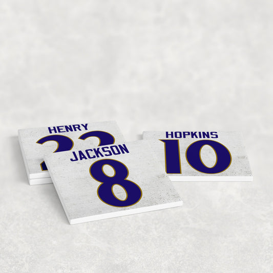 Baltimore Ravens Jersey Inspired Coasters