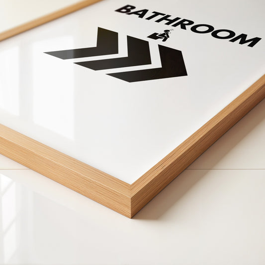 Bathroom Directional Art Print