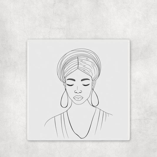 Divine Lines Afro Beauty Coasters