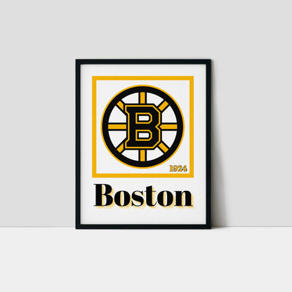 Boston Bruins Minimalist Art Print