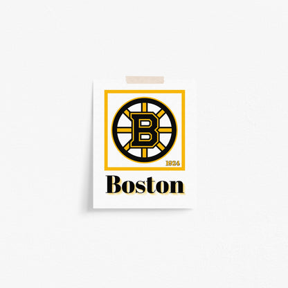 Boston Bruins Minimalist Art Print