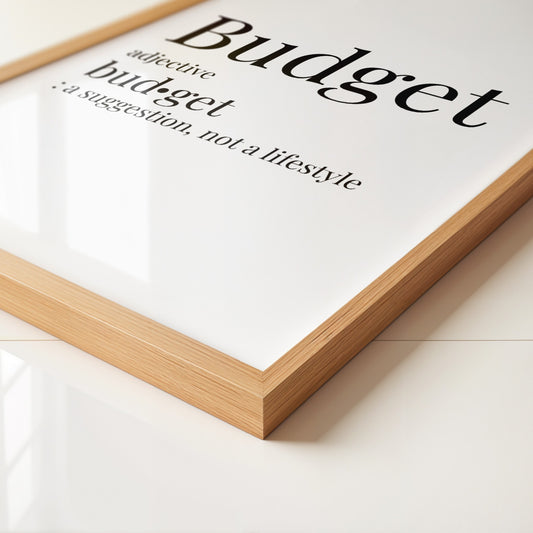 Budget Definition Art Print