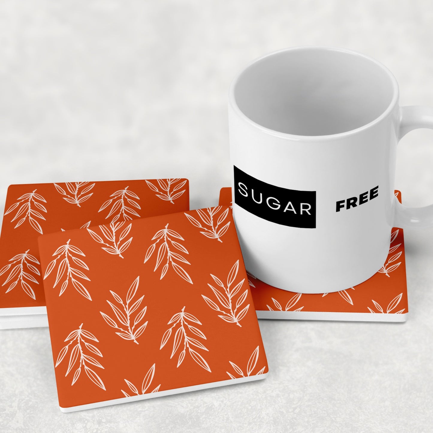 Terracotta Vines Botanical Leaf Coasters