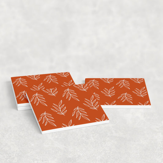 Terracotta Vines Botanical Leaf Coasters