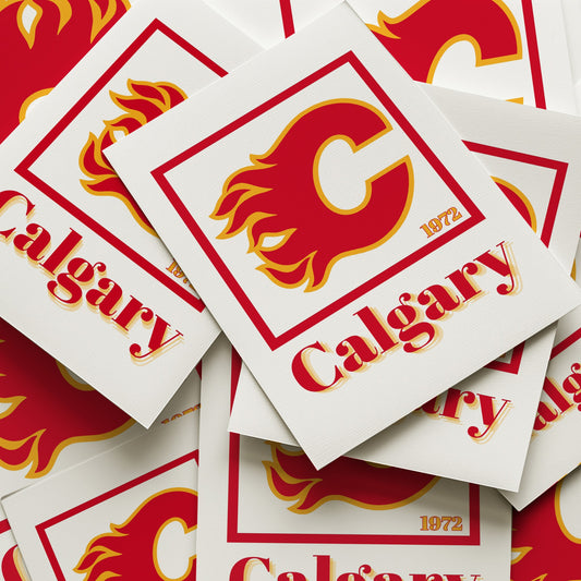 Calgary Flames Minimalist Art Print