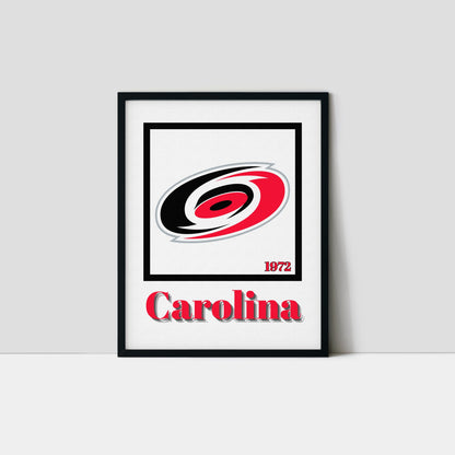 Carolina Hurricanes Minimalist Art Print