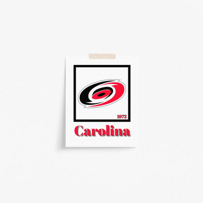 Carolina Hurricanes Minimalist Art Print