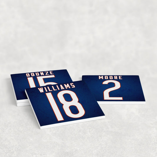 Chicago Bears Jersey Inspired Coasters