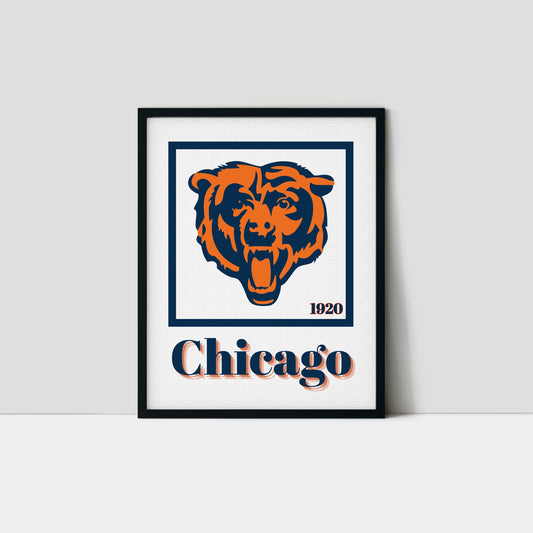 Chicago Bears Minimalist Art Print