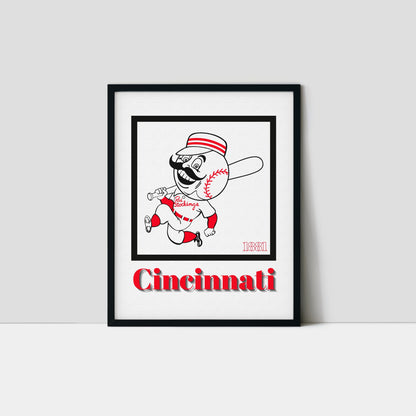 Cincinnati Reds Minimalist Art Print