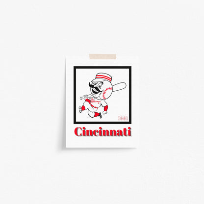 Cincinnati Reds Minimalist Art Print