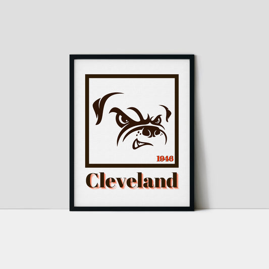 Cleveland Browns Minimalist Art Print