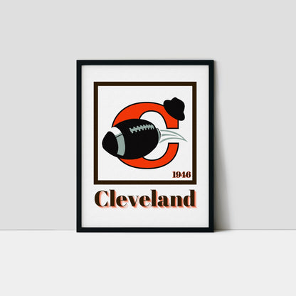 Cleveland Browns Minimalist Art Print