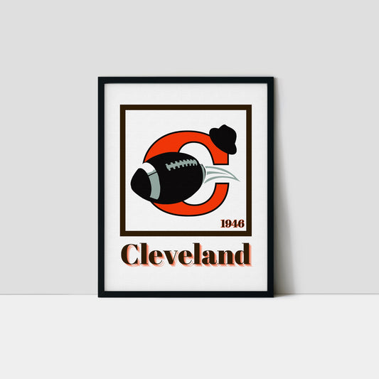Cleveland Browns Minimalist Art Print