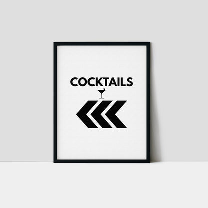 Cocktails "that way" Art Print
