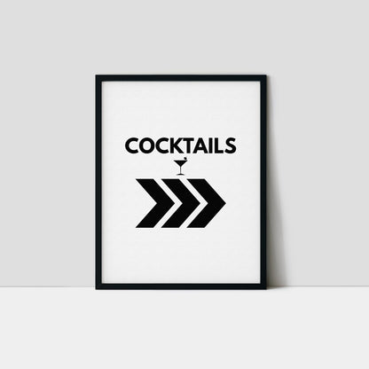 Cocktails "that way" Art Print