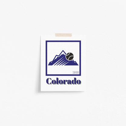 Colorado Rockies Minimalist Art Print