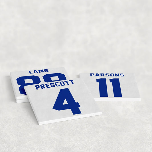 Dallas Cowboys Jersey Inspired Coasters