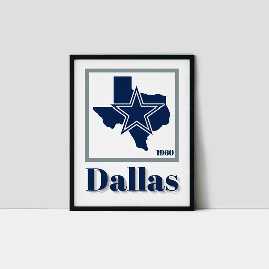 Dallas Cowboys Minimalist Art Print
