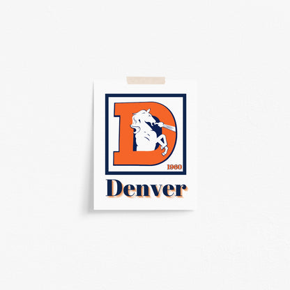 Denver Broncos Minimalist Art Print