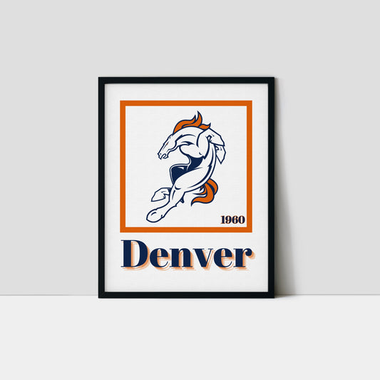 Denver Broncos Minimalist Art Print