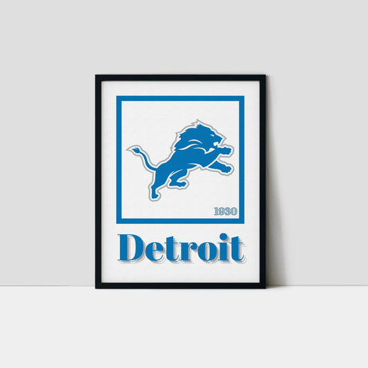 Detroit Lions Minimalist Art Print