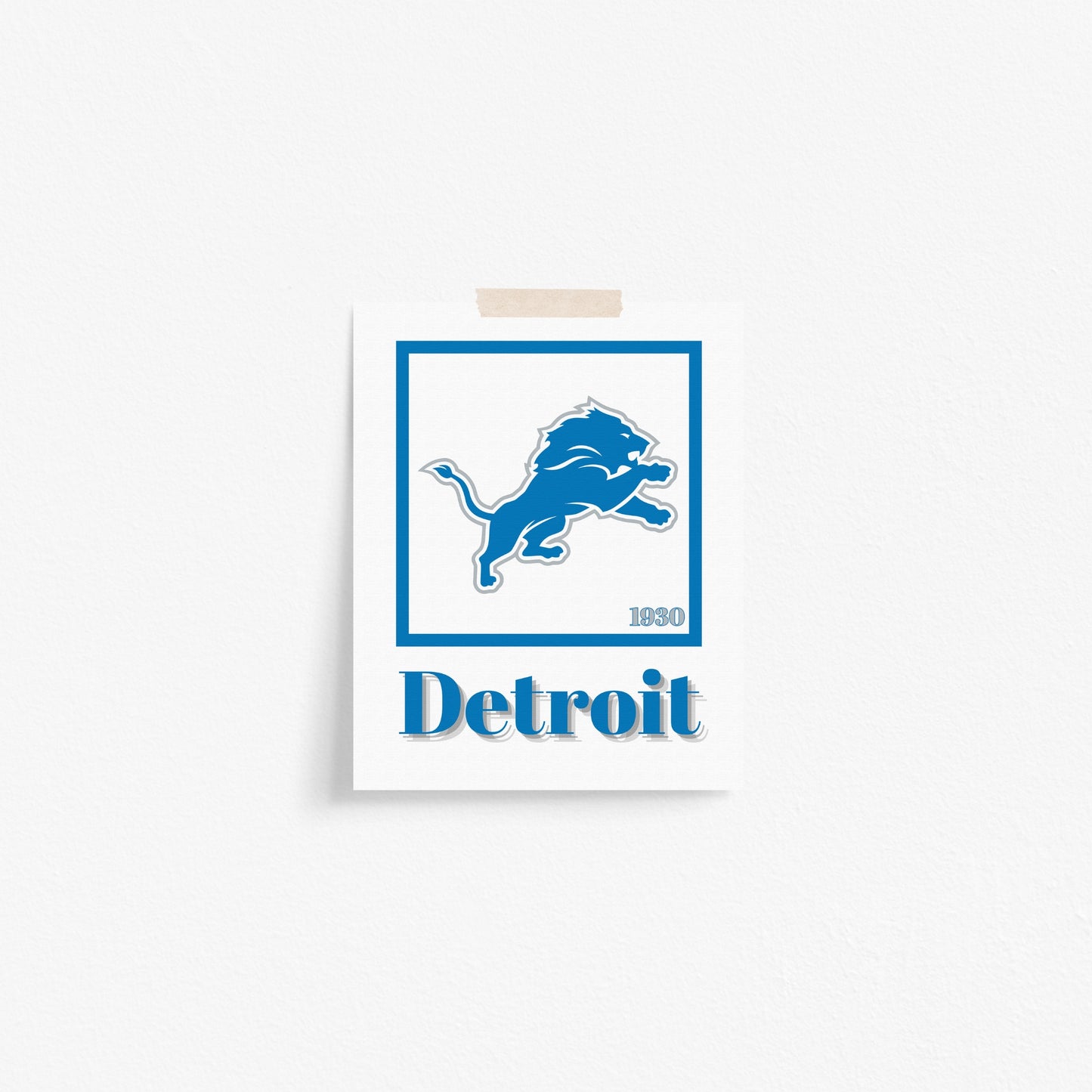 Detroit Lions Minimalist Art Print