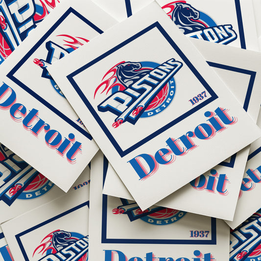Detroit Pistons Minimalist Art Print