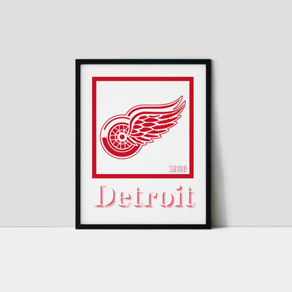 Detroit Red Wings Minimalist Art Print