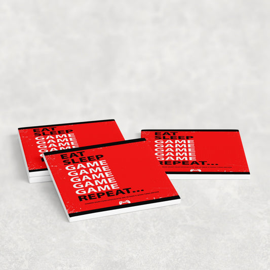 Eat Sleep Game Repeat Coasters