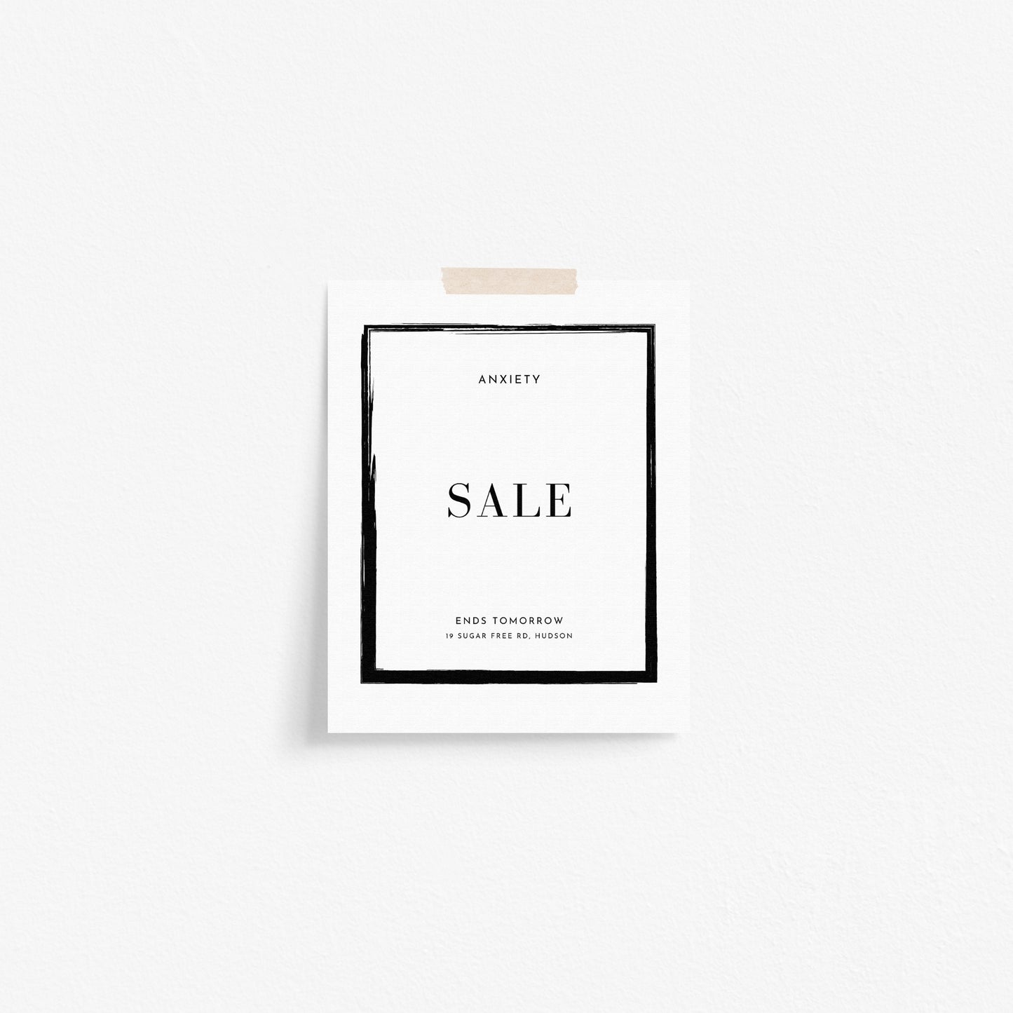 Anxiety Sale Minimalist Art Print